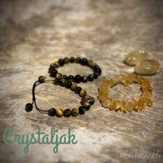 Crystal beads bracelet with shades of taupe