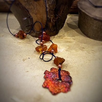 Copper and Amber necklace