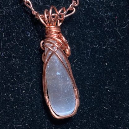 Copper wire teardrop pendant
