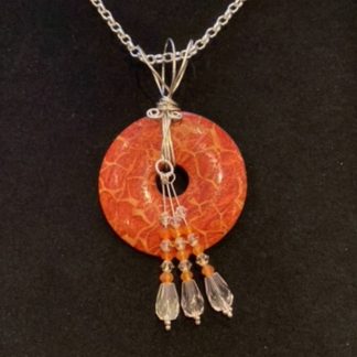 orange stone pendant